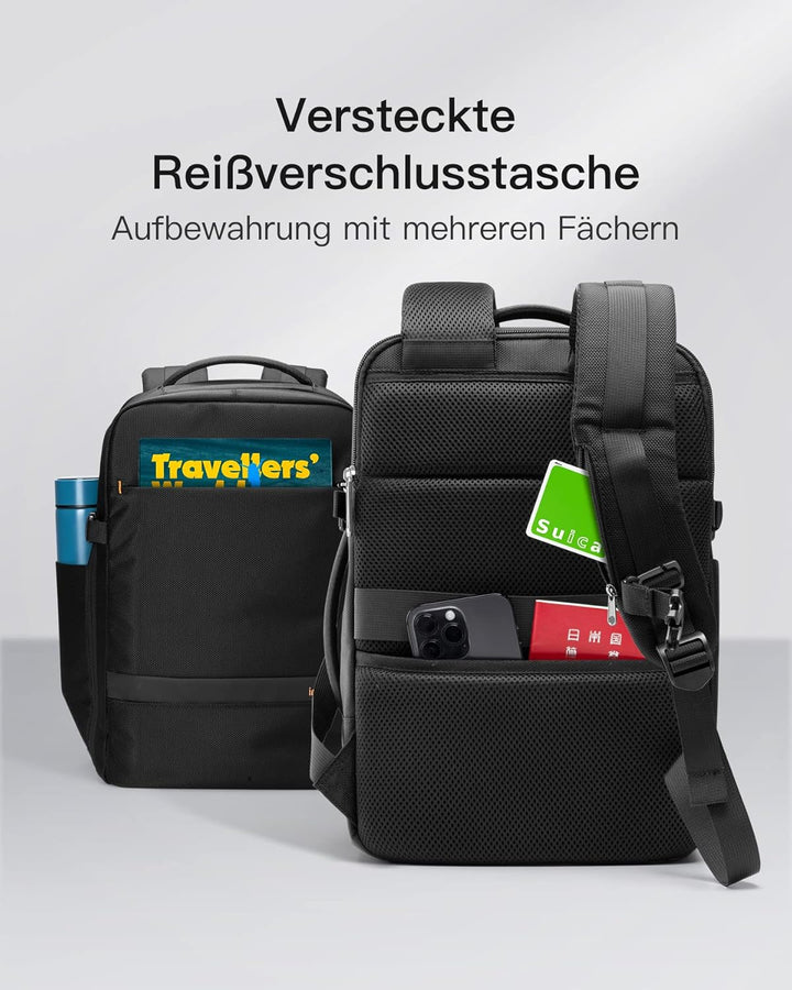 Inateck 20L Ryanair Handgepäck 40x20x25 Reiserucksack Flugzeug Laptop Rucksack kompatibel mit 14-Zol