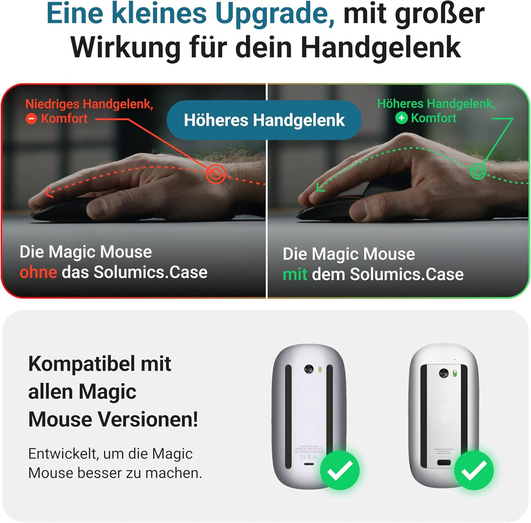 Magic Mouse Case für verbesserte Handhaltung | Das Magic Mouse Upgrade | Eine kompakte Hülle für die