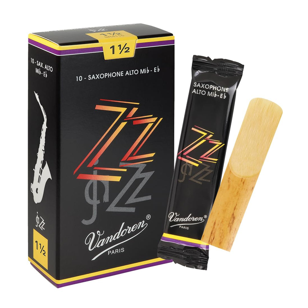 Vandoren SR4115 ZZ Alt Saxophon Blätter - 10 Einheiten Stärke 1,5 Single, Stärke 1,5 Single