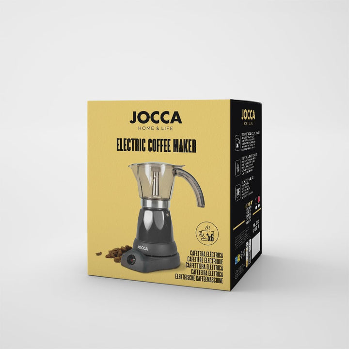 Jocca - Caffettiera elettrica wireless con capacità 6 tazze | Gira sulla base fino a 360º | manico c