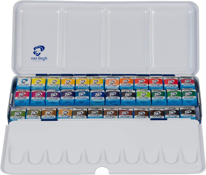Van Gogh Royal Talens Van Gogh Künstler-Aquarellfarben, Metallbox, Set mit 36 verschiedenen Farben 1