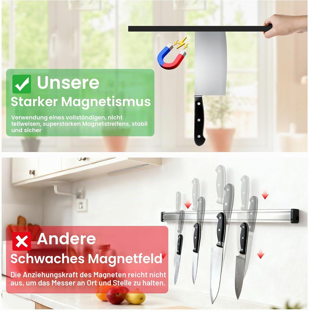 THMINS Magnetleiste Messer, 40 cm Magnetischer Messerhalter für die Wand, zur Messeraufbewahrung Wer