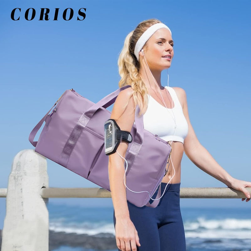 CORIOS Nylon Reisetaschen Duffle Bag Sporttasche Fitnesstasche Schwimmtasche für Herren/Damen Weeken