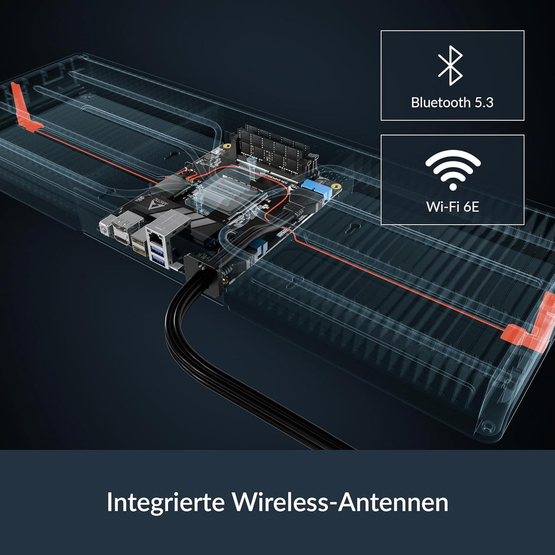 ARCTIC Senza 5700G No OS - Passiv gekühlter, lautloser PC zur Montage unter dem Tisch, ohne Betriebs
