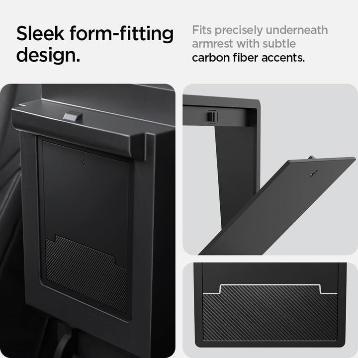 Spigen Tesla Model Y (~2024) und Model 3 (2021-2023) One-Touch Versteckte Aufbewahrungsbox (Carbon E