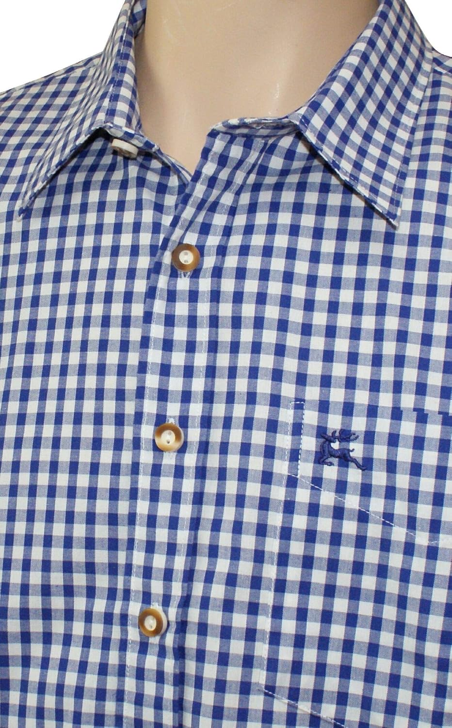 orbis Textil Trachtenhemd Karo Trachten-Pfoadl Karohemd rot kariert Trachten-Hemd Herrenhemd Tracht