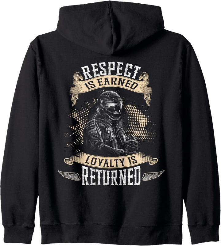 Motorsport Respect Is Earned Loyalty Is Returned Biker Kapuzenjacke