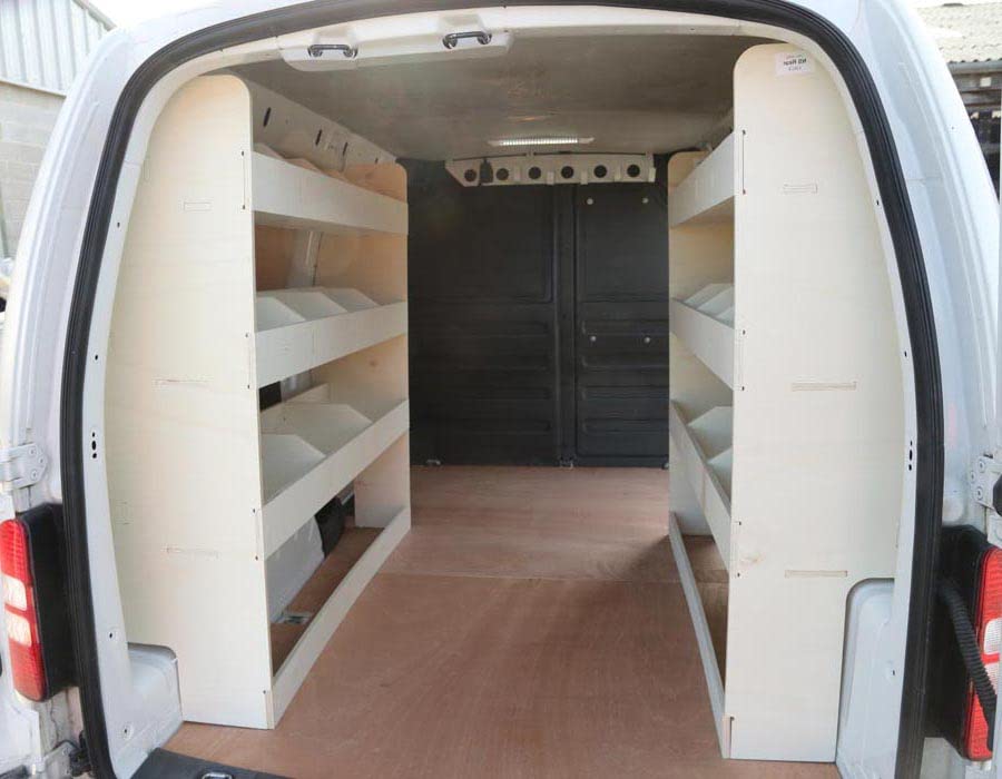 Vanify - Kompatibel mit Volkswagen Caddy L2 (Maxi) 2003-20 Fahrzeugeinrichtung Fahrzeugregale, doppe