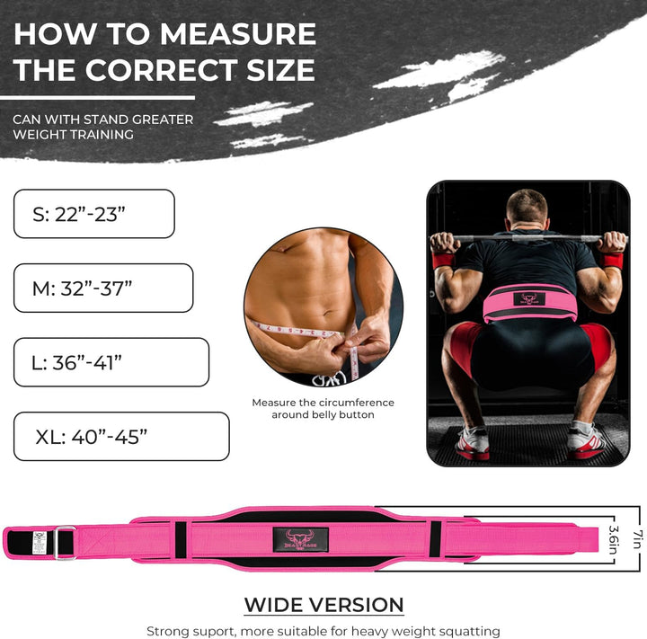 Gewichthebergürtel, Doppelkraft, gepolstert, 5,5 Neopren, für Rücken, Fitnessstudio, Bodybuilding, K
