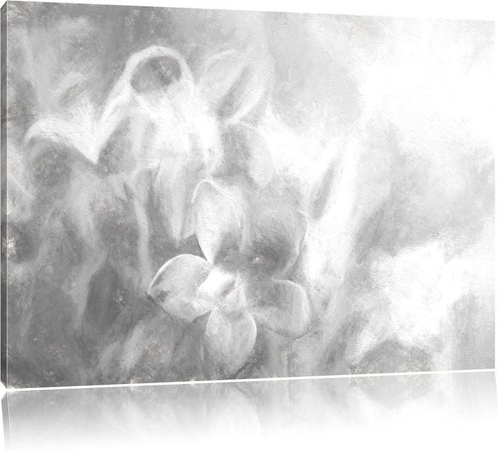 Pixxprint Lilane Lavendelblumen Kunst als Leinwandbild/Grösse: 100x70 / Wandbild/Kunstdruck/fertig b