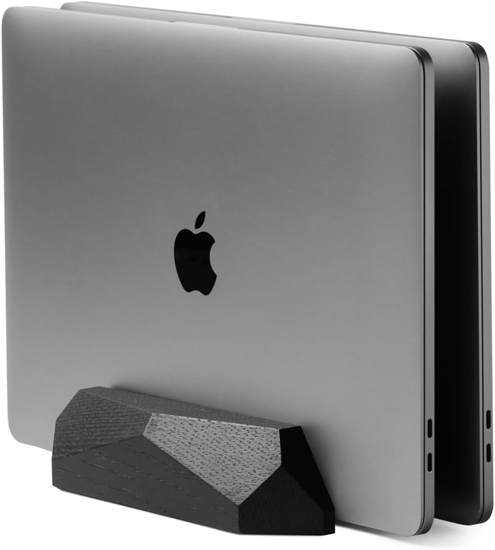 Oakywood - Laptop Ständer Vertikal - Laptop Stand aus Holz - Halterung für 2 Laptops, Verstellbar -