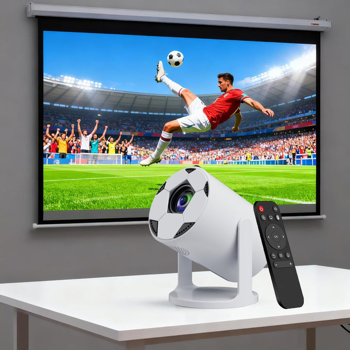 HY300 PRO Mini Beamer, 4K 1080P Unterstützung, mit Android 11, WiFi 6, Bluetooth 5.0, unterstützt Ai
