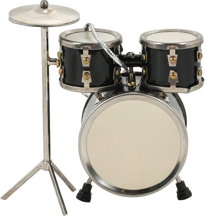 Schwarzes Trommel-Set zum Aufhängen, Ornament, Musikinstrument, Ornament, 8,9 cm