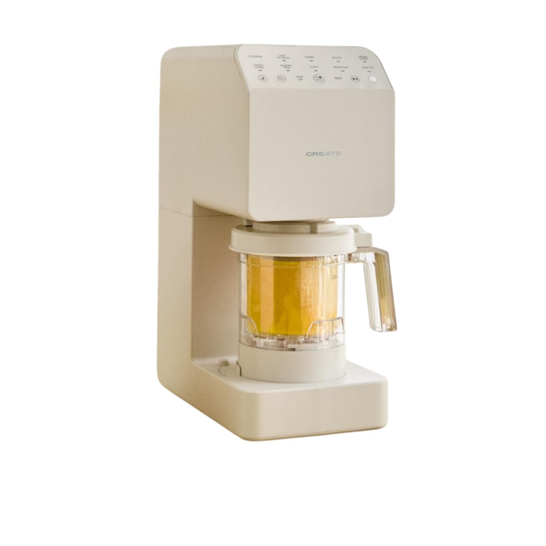 CREATE ICE CREAM MAKER STUDIO / Multifunktions-Eismaschine, 600 ml, 3 Schalen gebrochenes Weiss/Magn