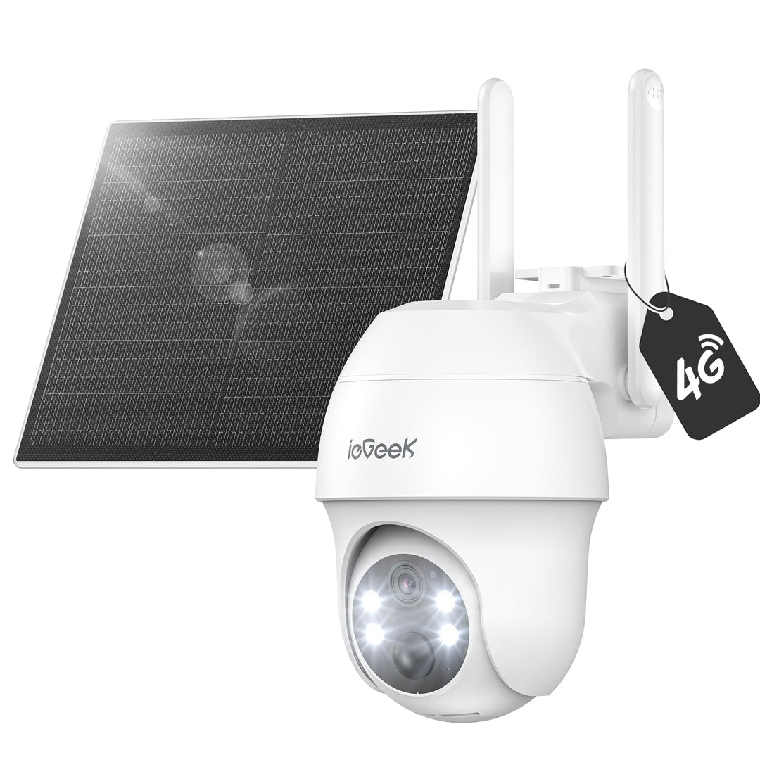 ieGeek 4G LTE Überwachungskamera Aussen mit SIM Karte – 2K 3MP Farb- und Infrarot-Nachtsicht Camera