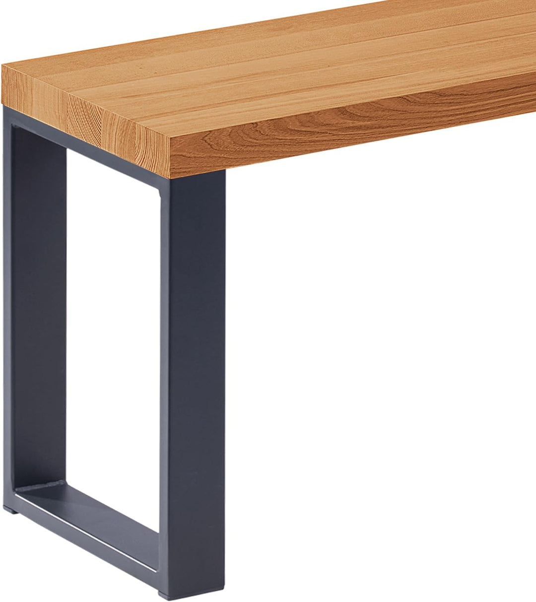 LAMO Manufaktur Sitzbank Esszimmer Holzbank 30x60x47 cm, Möbelfüsse Simple Anthrazit/Rustikal, LSB-0