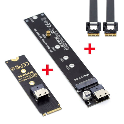 chenyang CY M.2 NVME NGFF M-Key SSD Stecker auf Buchse Verlängerungskabel 40cm mit SFF-8654 Steckera