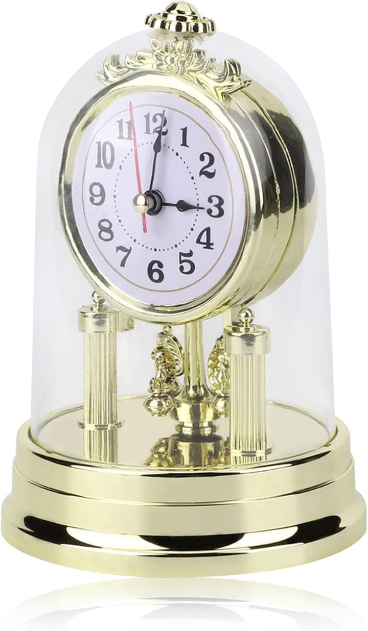 HERCHR Tischuhren Uhr, Europäische Retro Stil Wohnzimmer Uhr, Antike Stille Tischuhr Im Europäischen