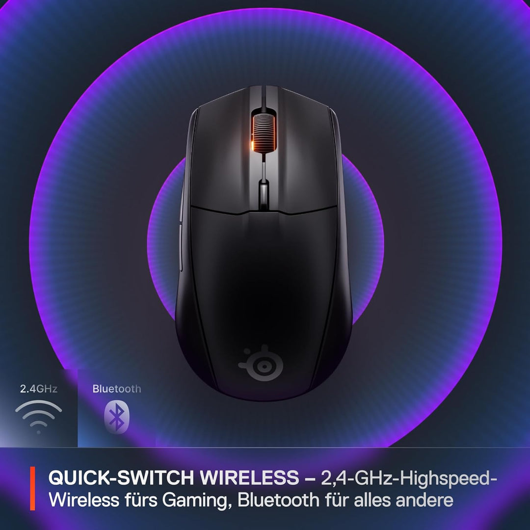 SteelSeries Rival 3 Wireless Gen 2 Gaming Maus – 2,4GHz und Bluetooth – 18.000DPI TrueMove Air-Optik