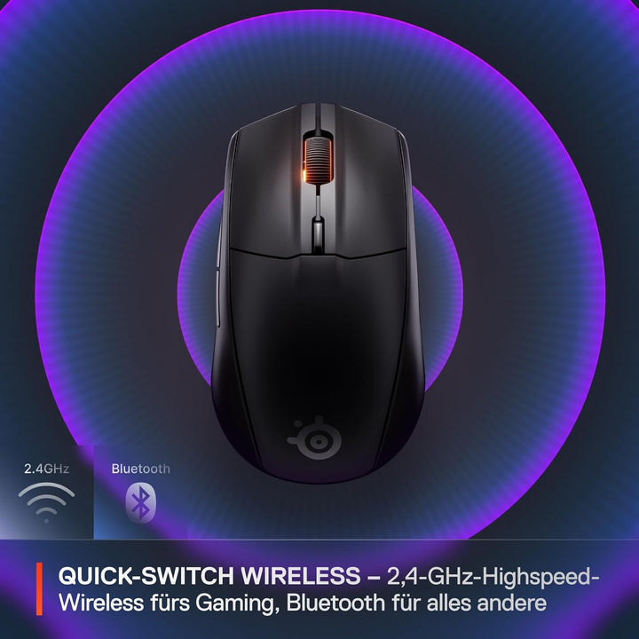 SteelSeries Rival 3 Wireless Gen 2 Gaming Maus – 2,4GHz und Bluetooth – 18.000DPI TrueMove Air-Optik