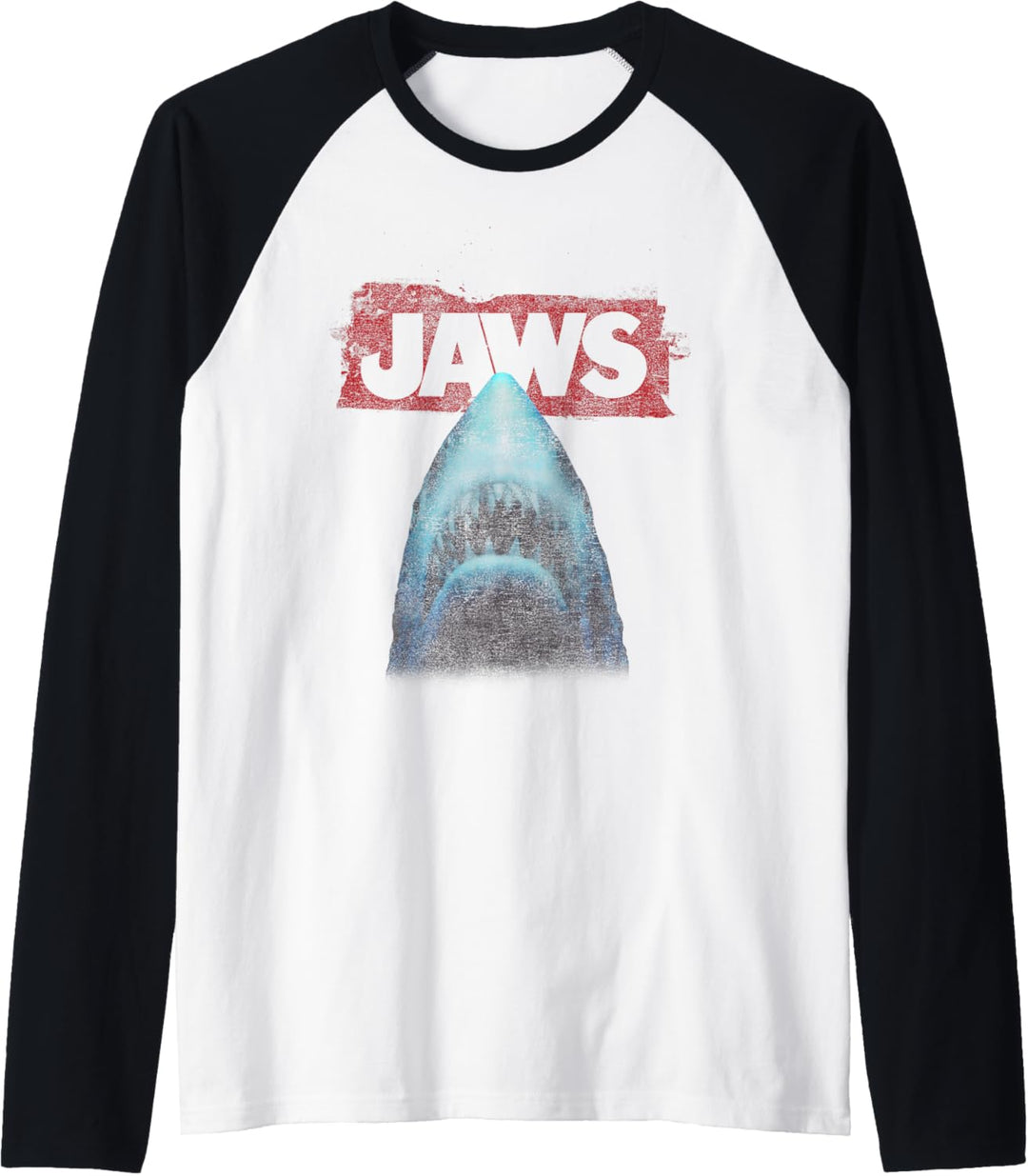 Jaws Square Logo Raglan