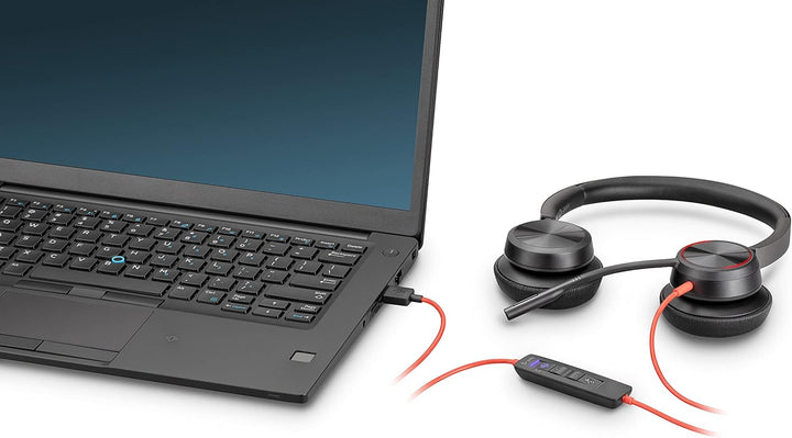 Poly - Blackwire 8225 Stereo-Headset mit Mikrofon (Plantronics) – PC-Headset mit USB-A zum Anschluss