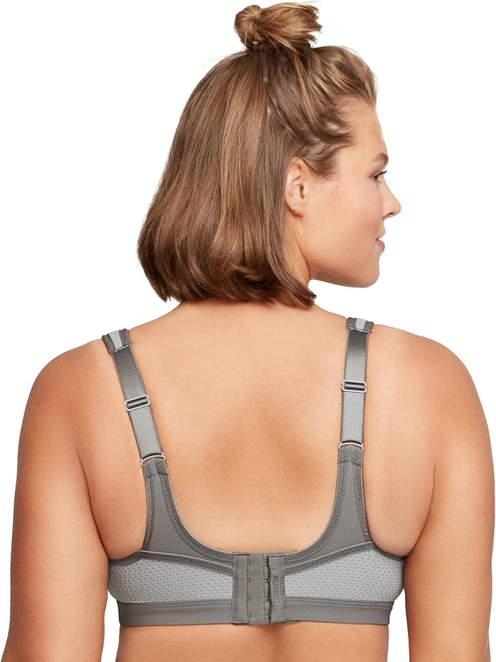 Glamorise Damen Sports Bra 80G Grau, 80G Grau
