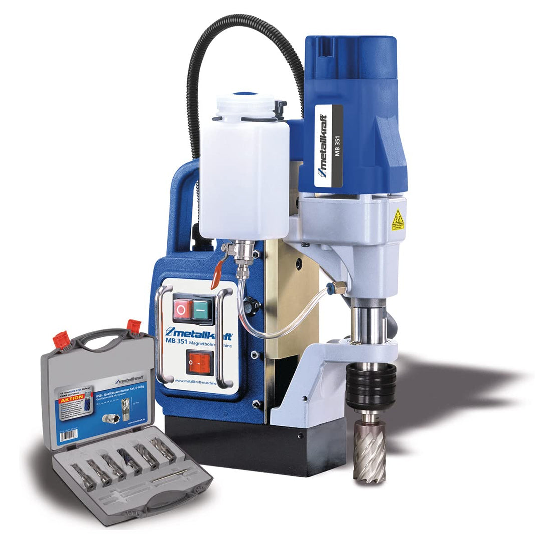 Metallcraft Magnetkernbohrmaschine MB 351 Aktions-Set (Stabile Bohrführung, hohe Magnethaltekraft, S