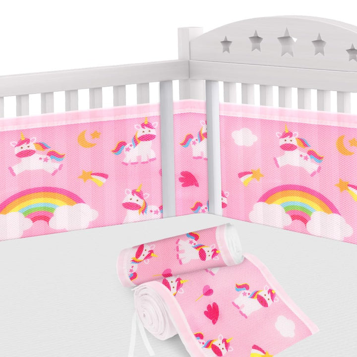 Aolso Bettumrandung Babybett, 2 Stück Nestchen für Kinderbetten Kantenschutz Baby Babybett, Atmungsa