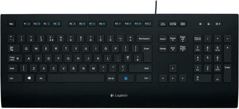 Logitech K280e Pro Kabelgebundene Business Tastatur für Windows, Linux und Chrome, USB-Anschluss, Ha