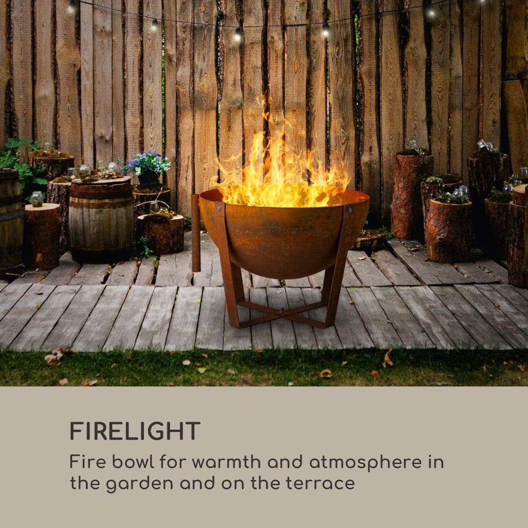 blumfeldt Fire Globe Feuerschale mit Grill, Grillring: Ø 59cm, Feuerschale: Ø 60cm, Grillrost: Ø 59c