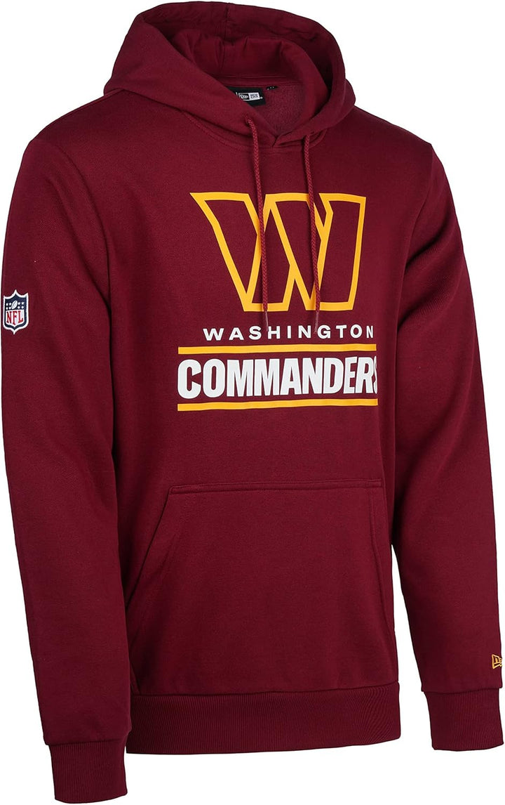 New Era - NFL Washington Commanders Team Logo and Name Hoodie Farbe Weinrot XS Weinrot, XS Weinrot