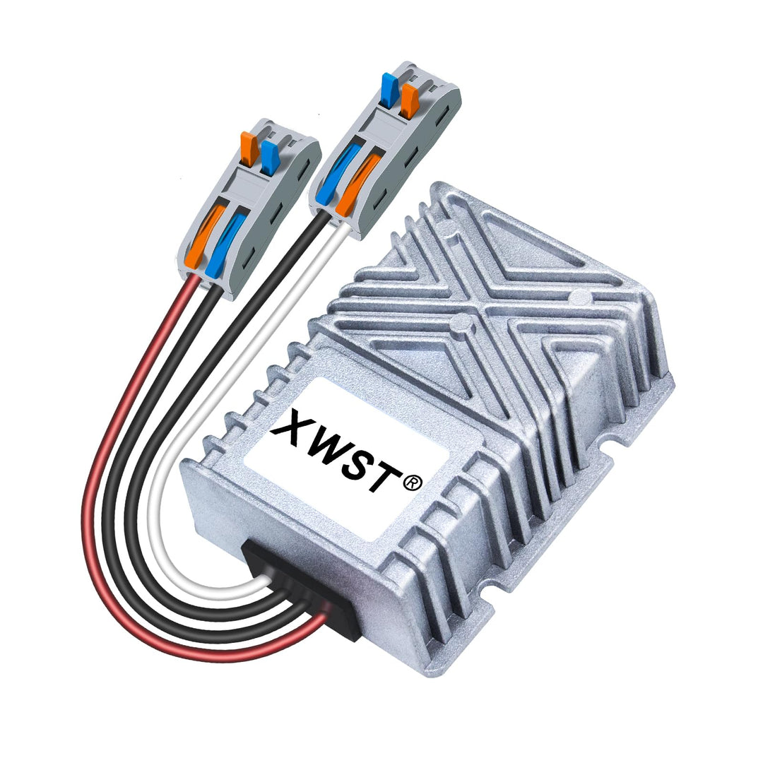 20-90V 24V36V48V60V72V80V auf 12V Spannungswandler, DC DC Wandler 20A 240W mit Schnellverbinder Kabe