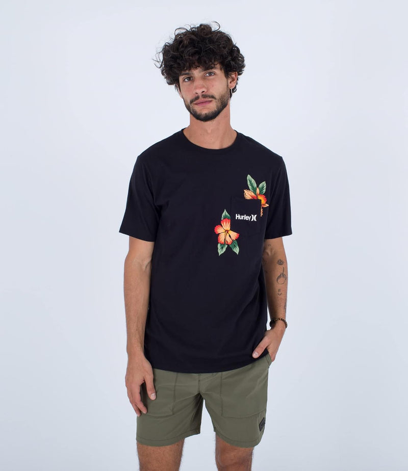 Hurley Herren Evd Halekulani Pkt S/S Tshirt, Schwarz