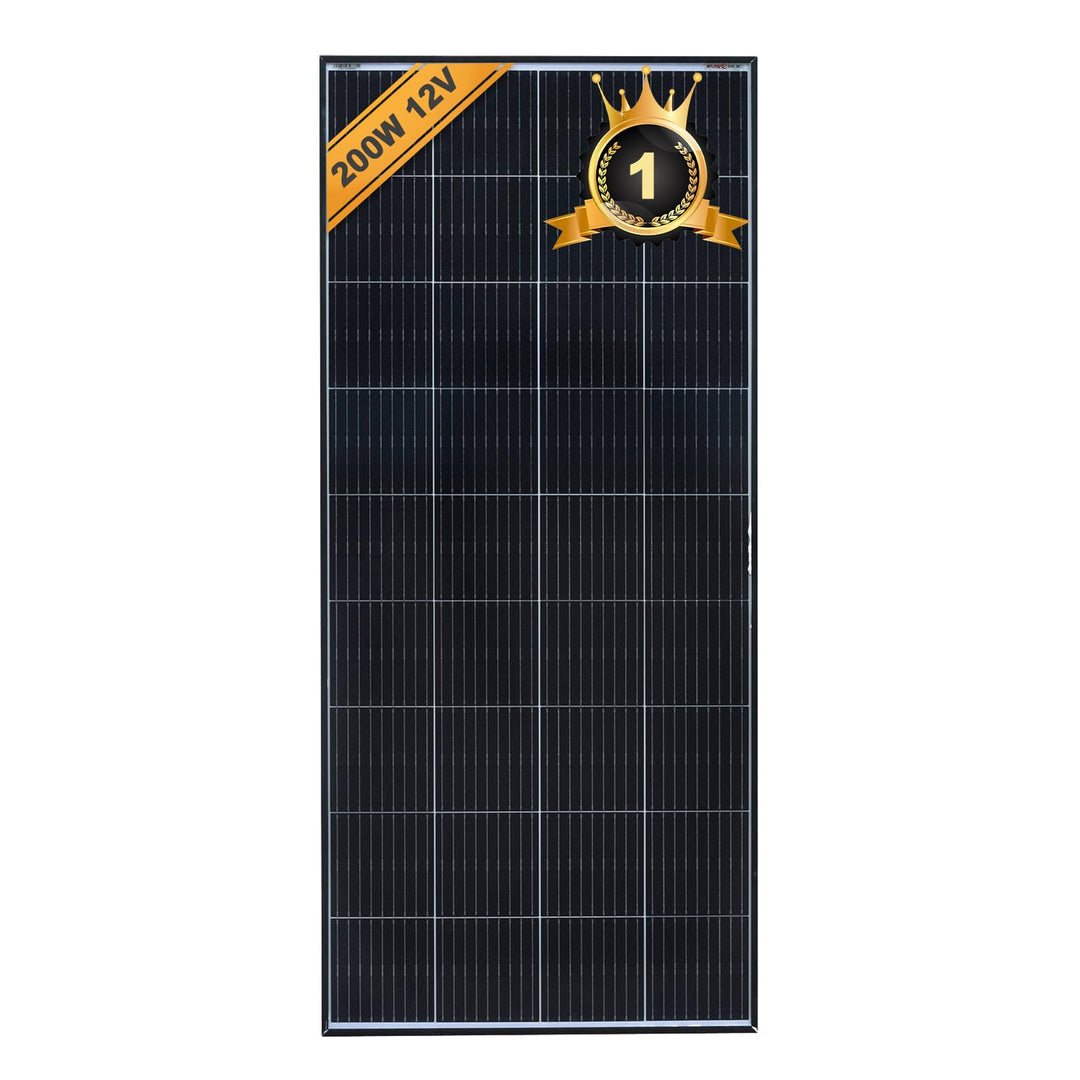 enjoy solar® 200W 12V Monokristallines Solarmodul, PERC 9BB - Solarpanel ideal für Wohnmobil, Balkon