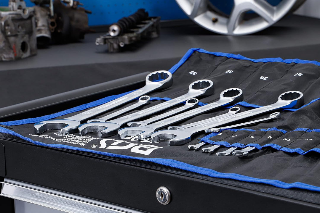 KS Tools 917.0795 1/4%22+3/8%22+1/2%22 Steckschlüssel-Satz, 195-tlg. &amp; BGS 1196 | Maul-Ringschlüssel