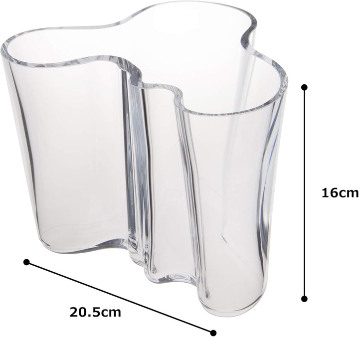 Iittala Vase Aalto 160 mm Klar aus Glas, 160 mm