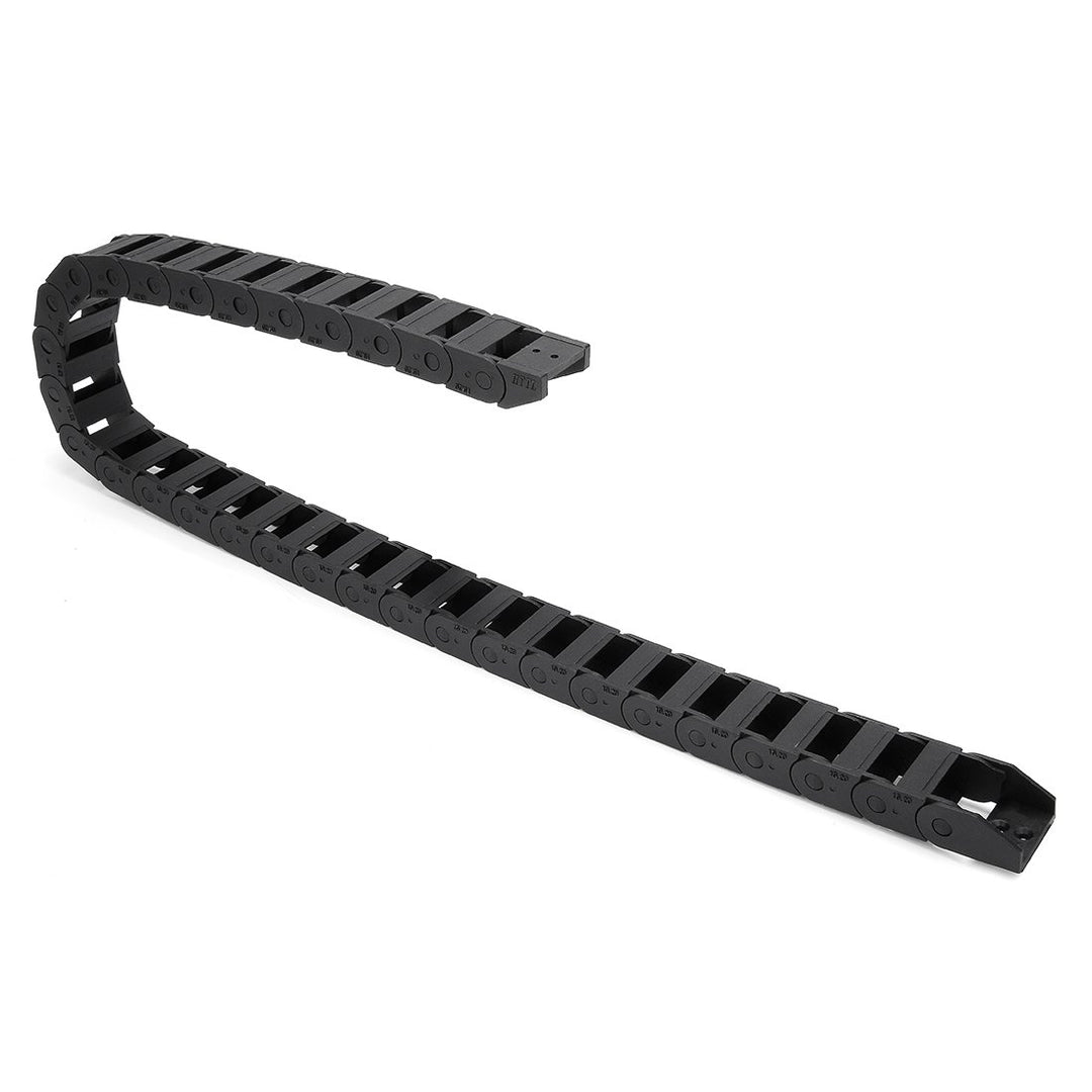 sourcing map R18 10mm x 20mm Schwarz Kunststoff Kabelschlepp Kette Draht Träger 1M Länge CNC