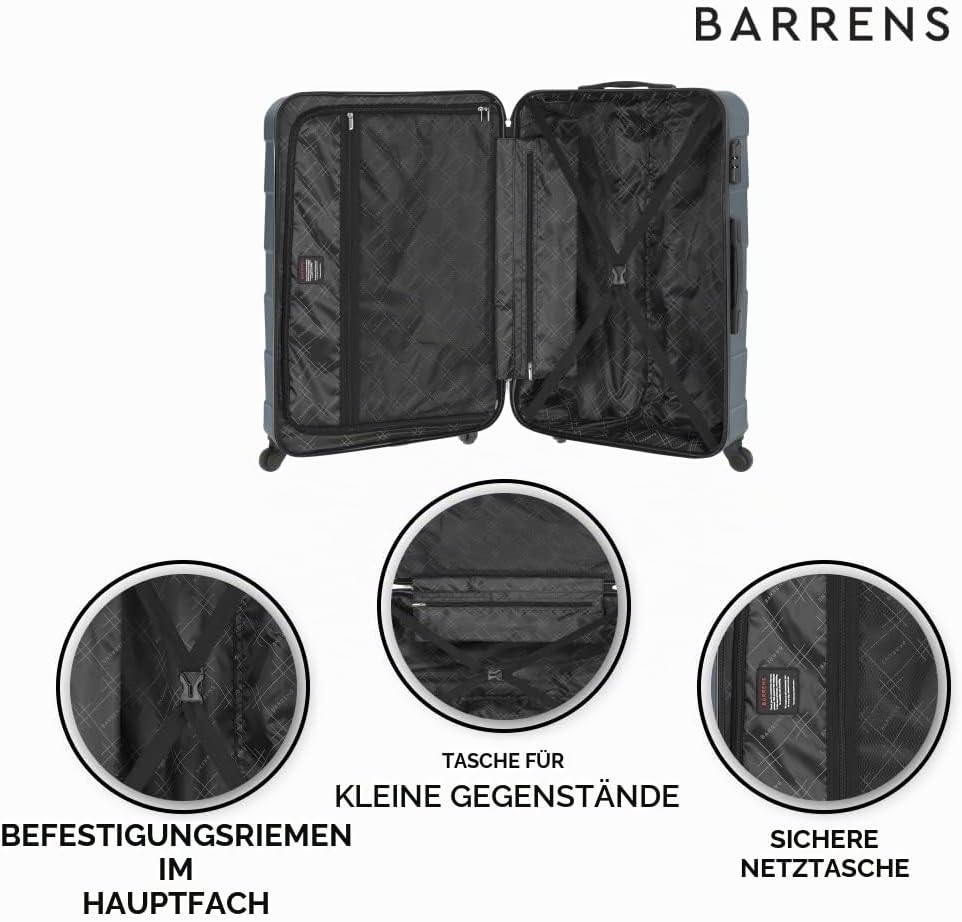 BARRENS Grosser Koffer Zwillingsrollen Hardcase Reisekoffer Koffer Trolleys Hartschale Rollkoffer Gr