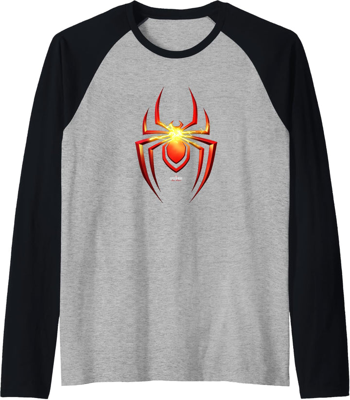 Marvel Spider-Man: Miles Morales Electrified Logo Raglan