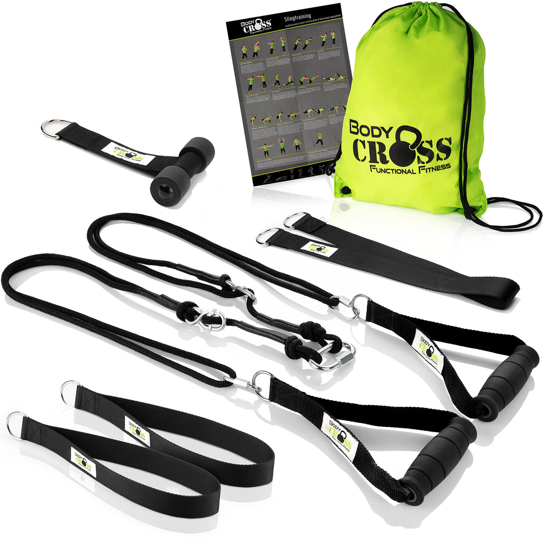 BodyCROSS Premium Schlingentrainer Expert Edition, Made in Germany, geprüft & Zertifiziert, Slingtra