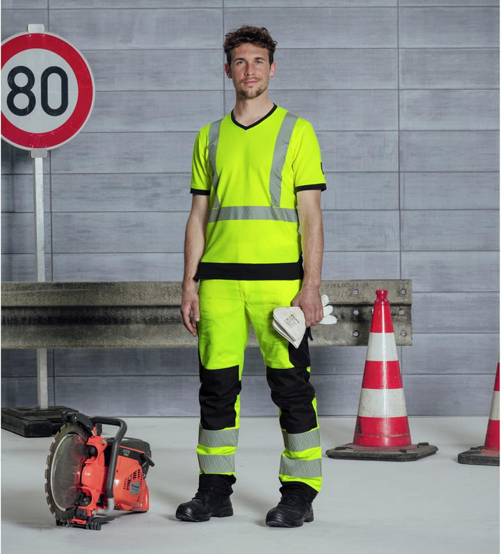 Würth MODYF Warnschutz T-Shirt Fluo EN 20471 5XL Gelb Anthrazit, 5XL Gelb Anthrazit