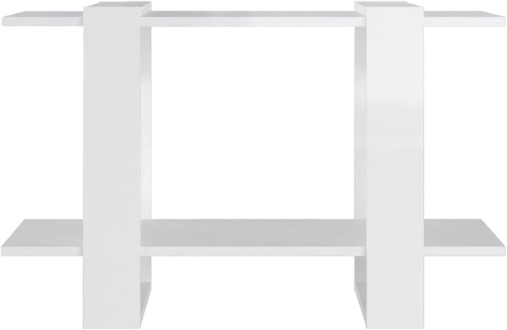 homiuse BüCherregal Hochglanz-Weiss Raumteiler Regal 80x30x51 cm Raumteiler Regal Holzregal Wohnzimm
