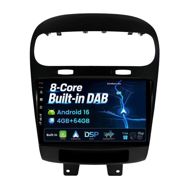 BXLIYER Android 13 IPS Autoradio - [Eingebaut DAB] - für FIAT Freemont Dodge Journey Leap (2012-2020