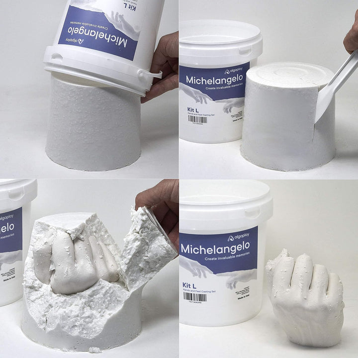 Algaplay Michelangelo KIT Hände Handabdruck Set. Kreative Geschenk-Idee für Paare und Freunde. Perfe