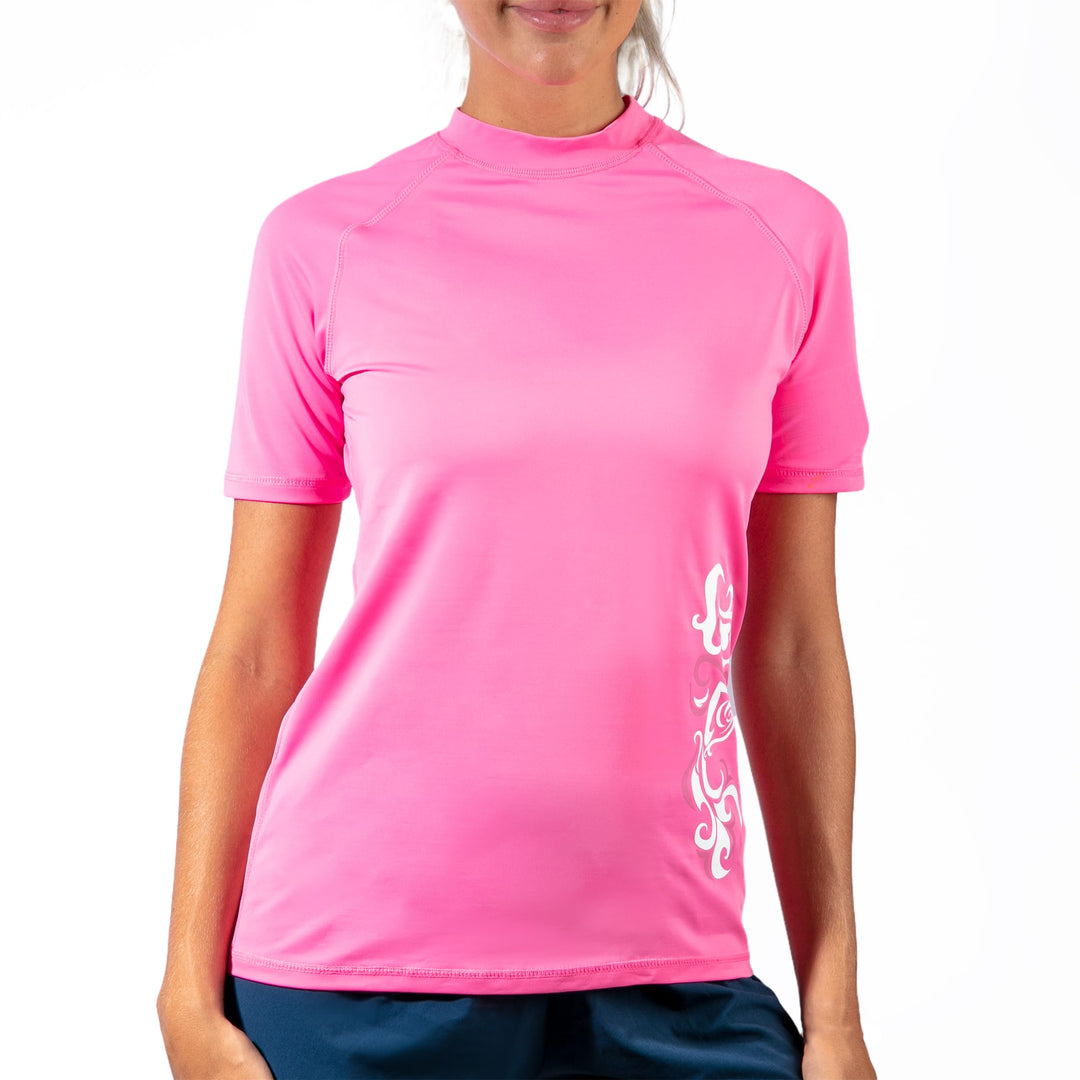 Kanu Surf Breeze Damen Rashguard & Workout Top mit LSF 50+, kurzärmelig S Breeze Pink, S Breeze Pink