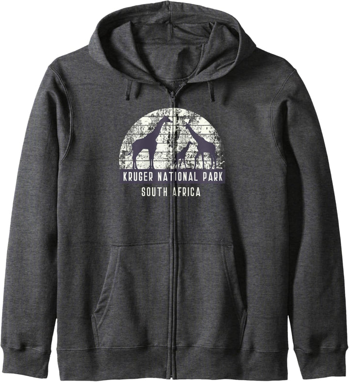 Herren-T-Shirt mit Giraffen-Motiv, südafrikanischer Safari-Nationalpark Kapuzenjacke