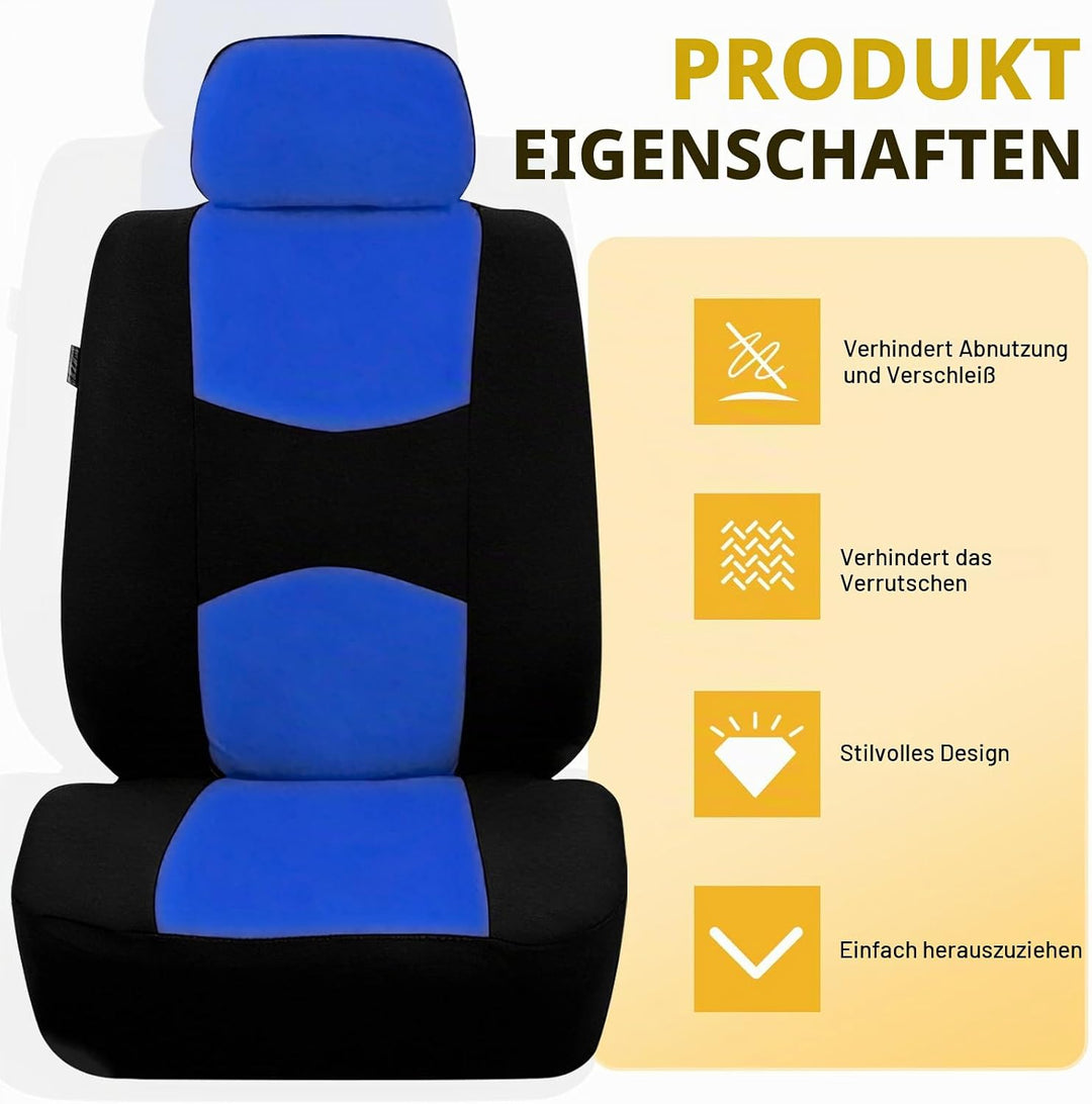 9 Stück Autositzbezüge Set,Schonbezug Autositz,Autositzbezüge Komplettset Polyester,Atmungsaktiv Vor