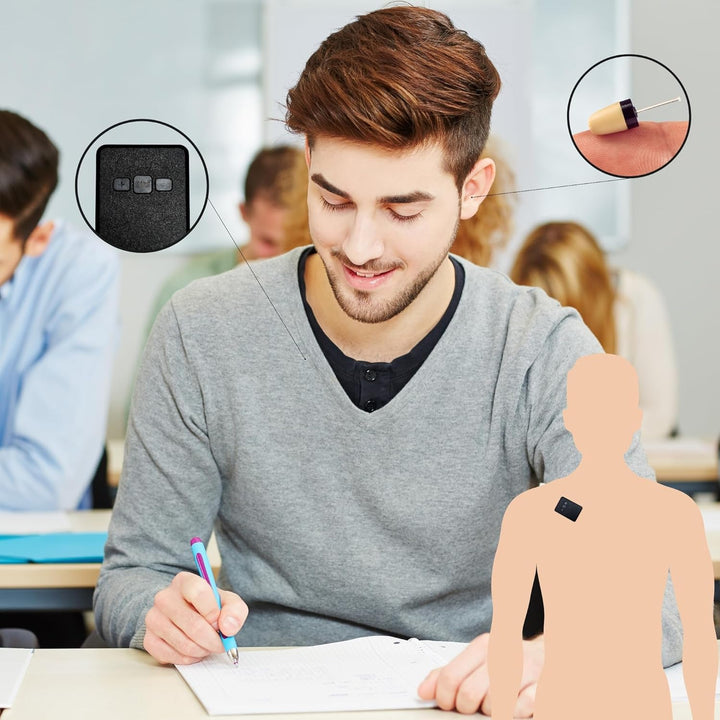 PingaOculto Spion Kopfhörer für Prüfung GSM Mini Nano Unsichtbare Kopfhörer SIM-Karte mit Mikrofon -