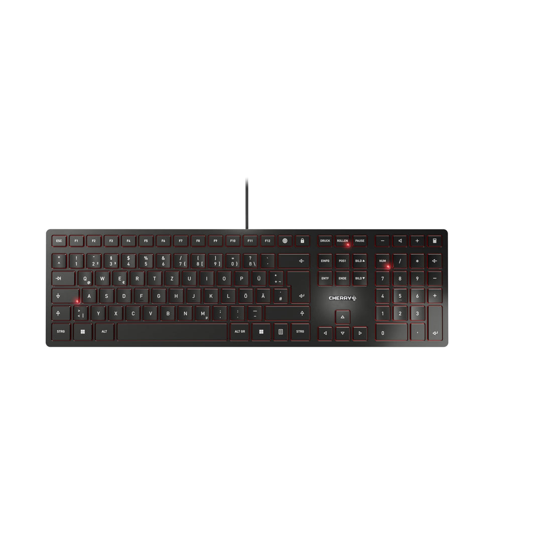 CHERRY KC 6000 SLIM, Ultraflache Design-Tastatur, Deutsches Layout (QWERTZ), Kabelgebunden (USB-A An
